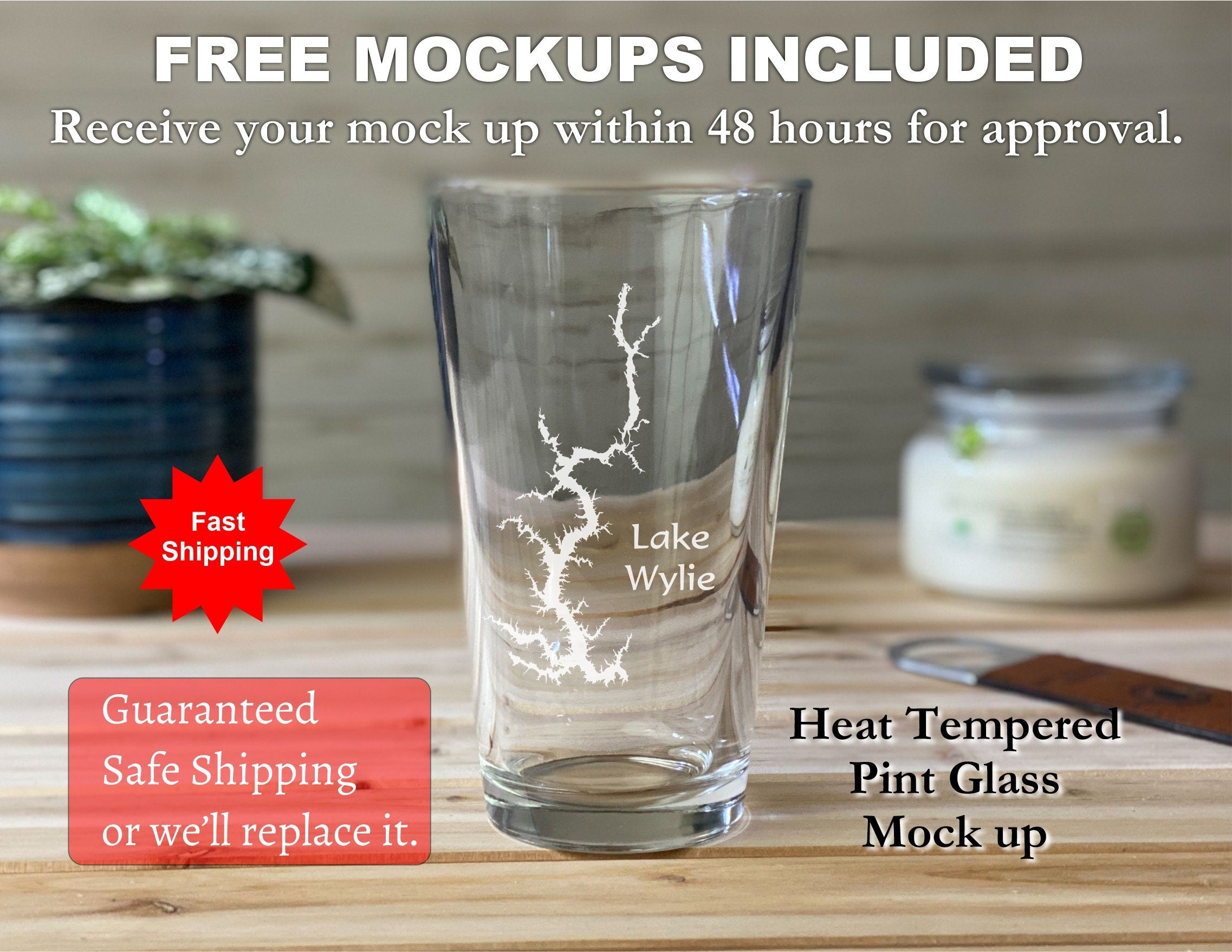 Make My Lake Pint glass