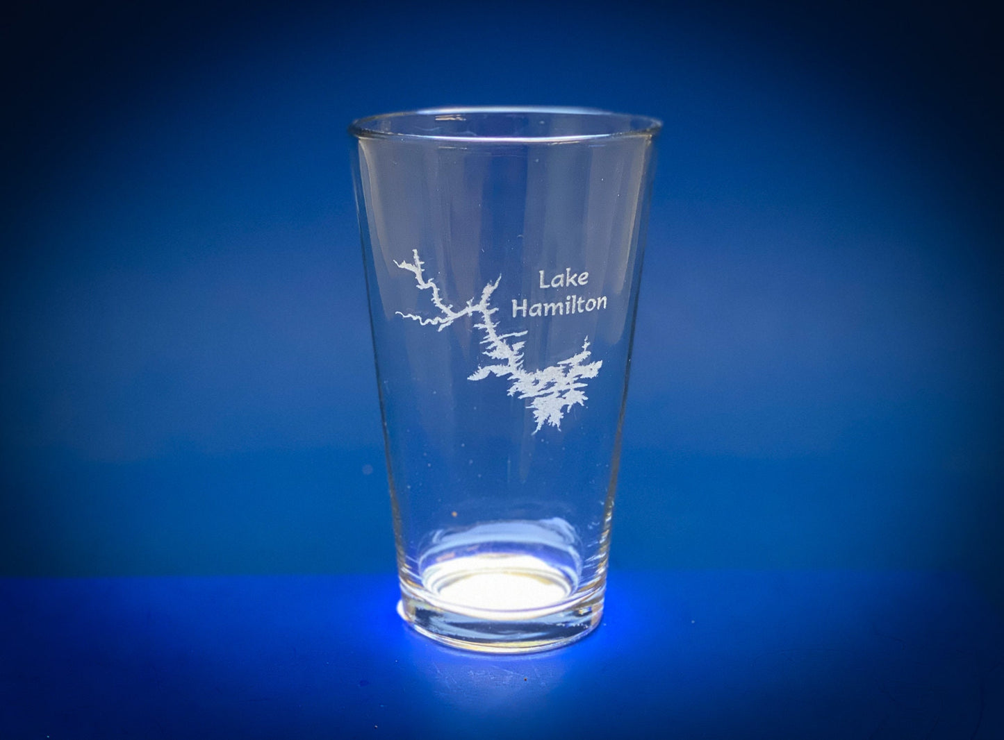 Lake Hamilton Arkansas - Lake Life - Laser engraved pint glass