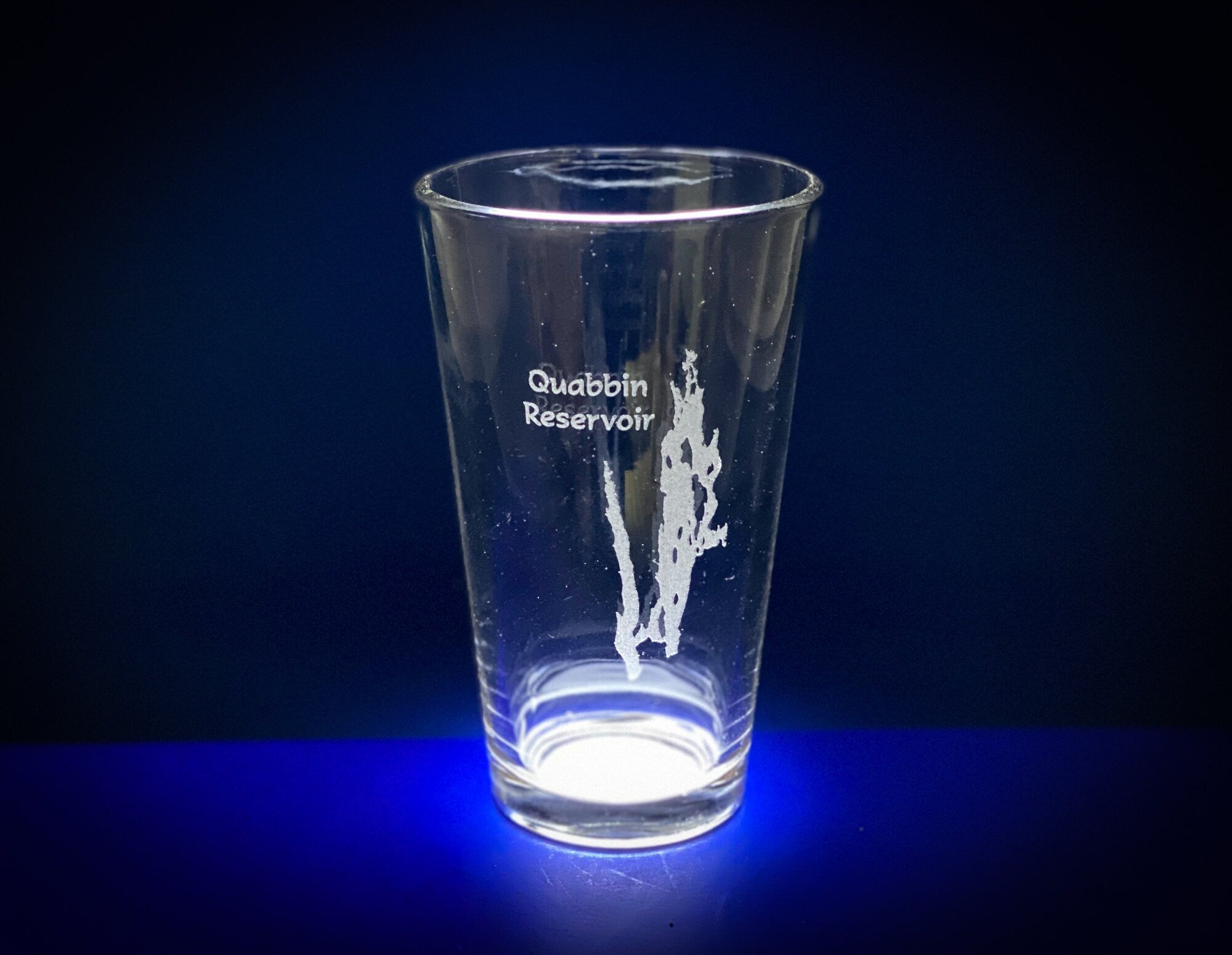 Quabbin Reservoir Massachusetts - Lake Life - Laser engraved pint glass
