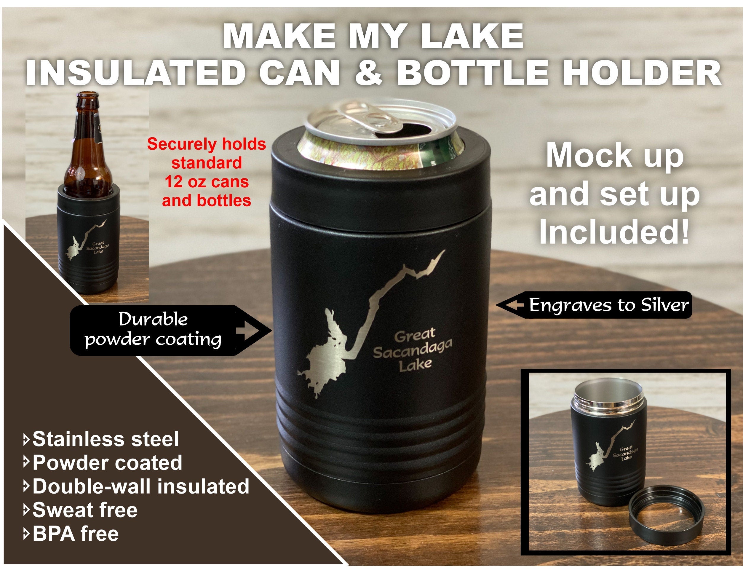Make My Lake 18.5 oz Stemmed Wine Glass – Adirondack Etching