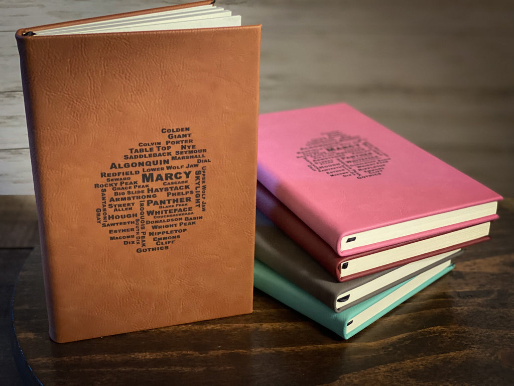 Adirondack Leatherette Journal - Lined Hiking Notebook with 46 Peaks Cover