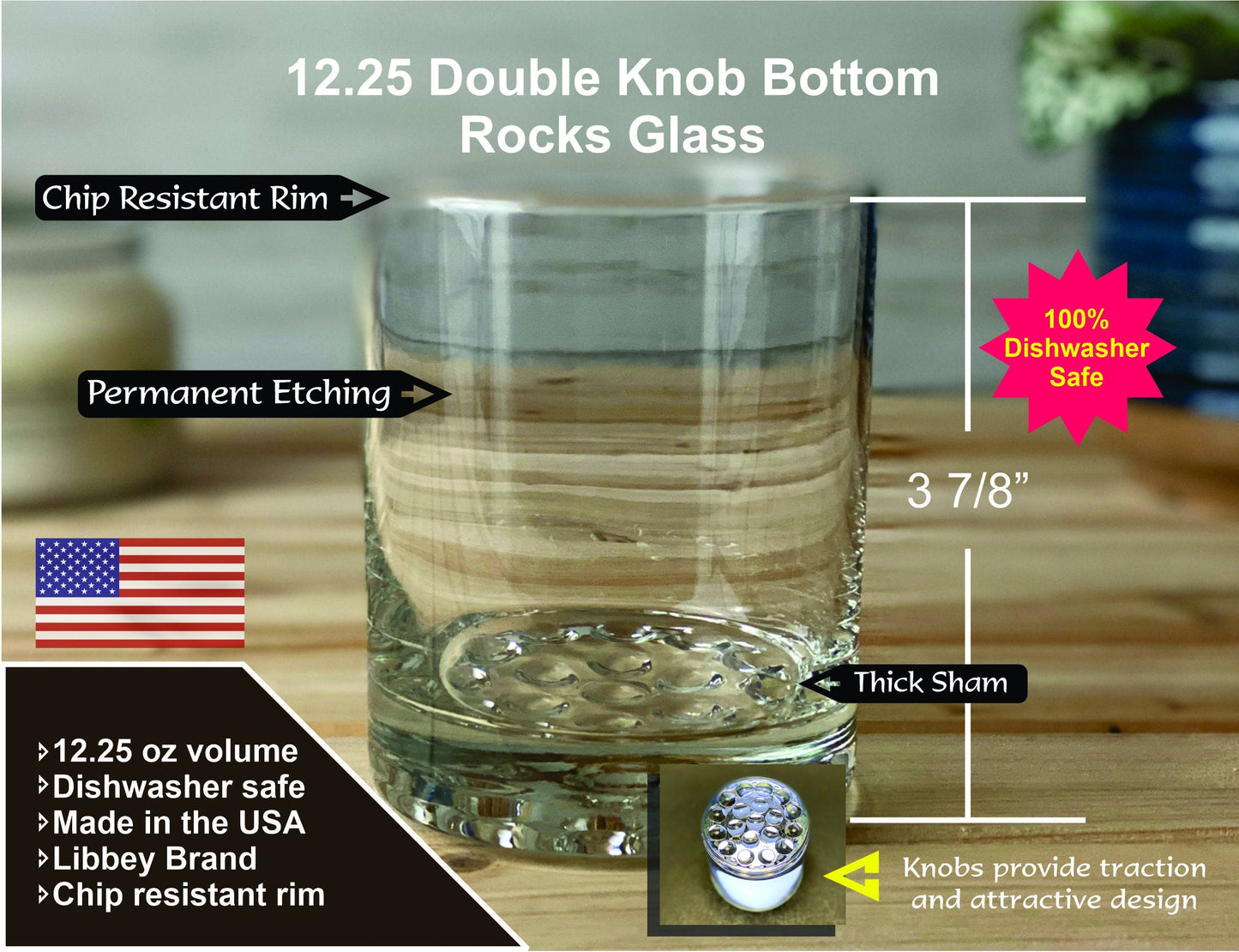 Skaneateles Lake New York Double Knob Rocks Glass