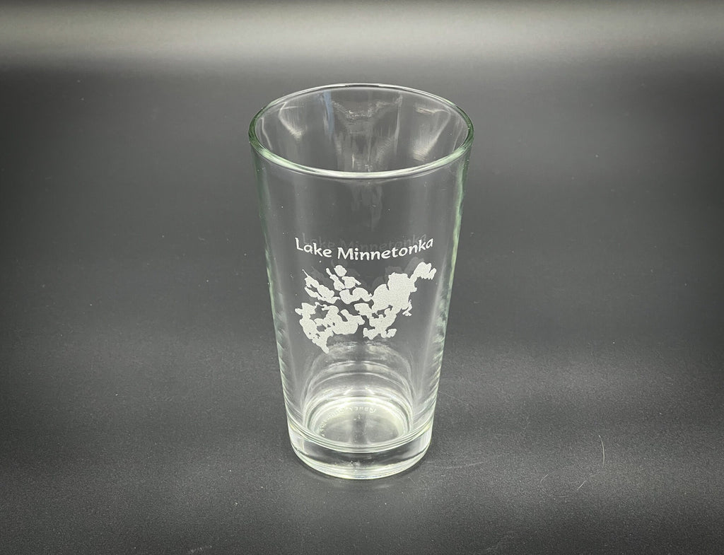 Lake Minnetonka Minnesota - Laser engraved pint glass - dishwasher safe!