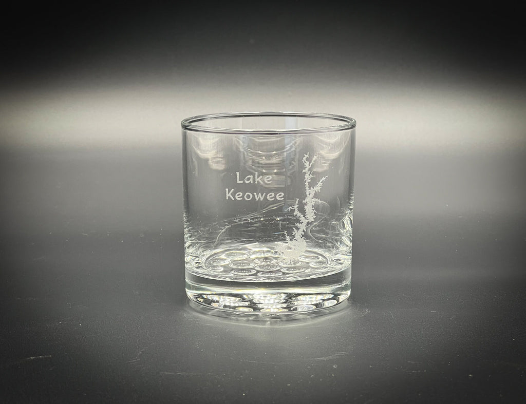 Lake Keowee South Carolina - Lake Life - Etched 10.25 oz Rocks Glass