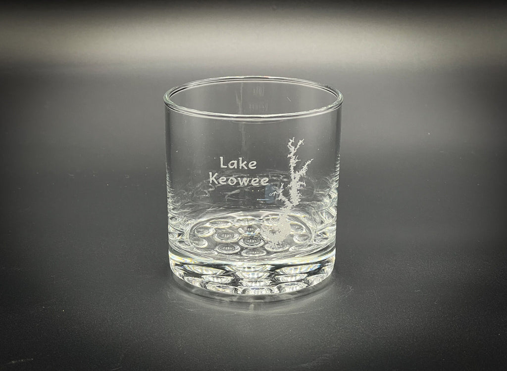 Lake Keowee South Carolina - Lake Life - Etched 10.25 oz Rocks Glass