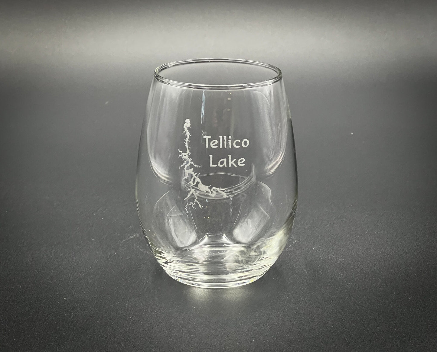 Tellico Lake Tennessee - 15 oz Stemless Wine Glass - Lake Life Gift