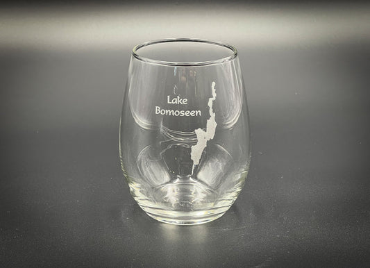 Lake Bomoseen - Vermont - Lake Life - stemless wine glass