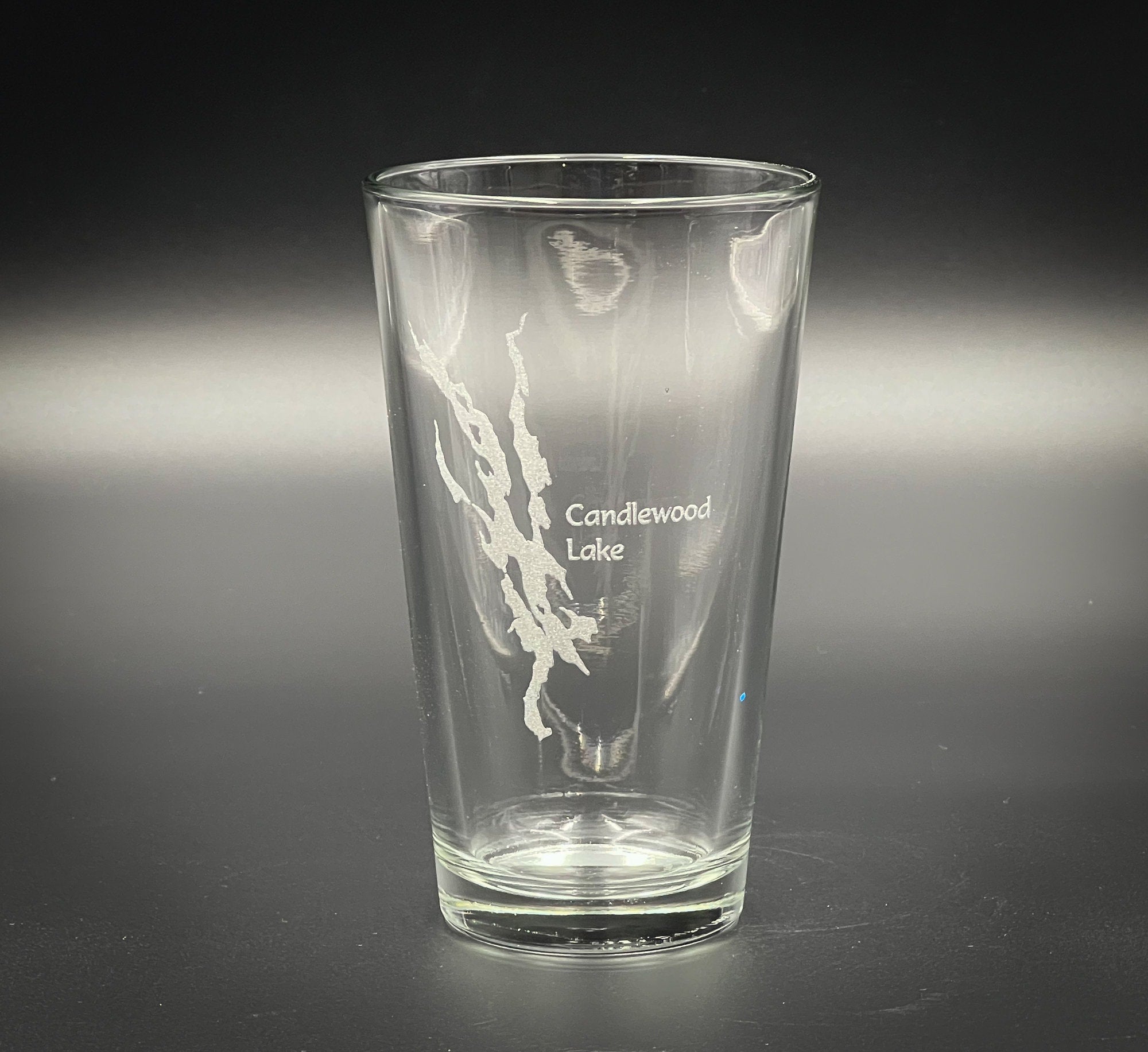Candlewood Lake - Connecticut - Lake Life - Laser engraved pint glass
