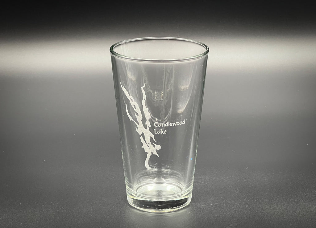 Candlewood Lake - Connecticut - Lake Life - Laser engraved pint glass