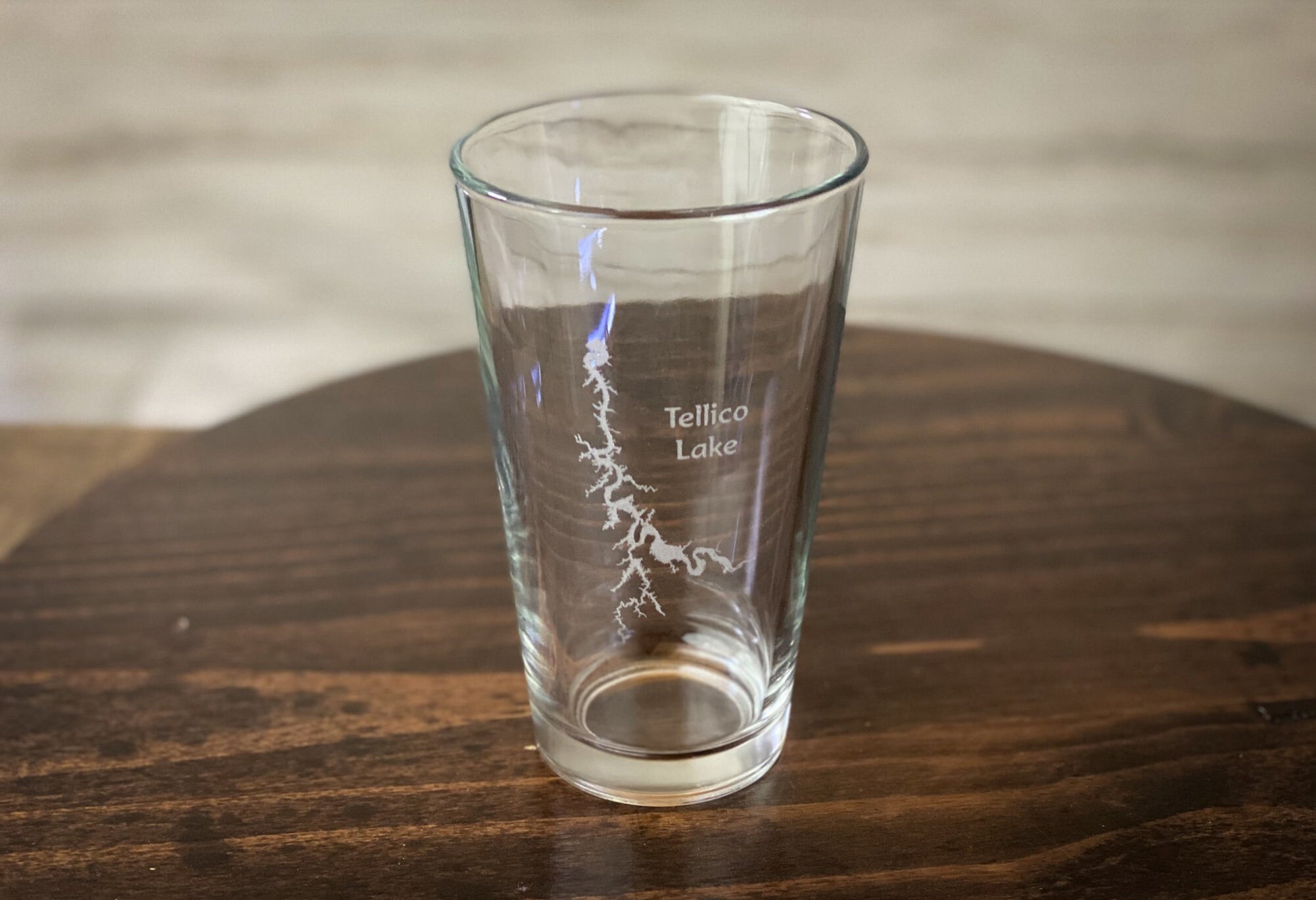 Tellico Lake Tennessee - Laser engraved pint glass - dishwasher safe!