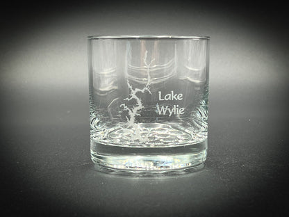 Lake Wylie - Lake Life - South Carolina - laser engraved whiskey glassware