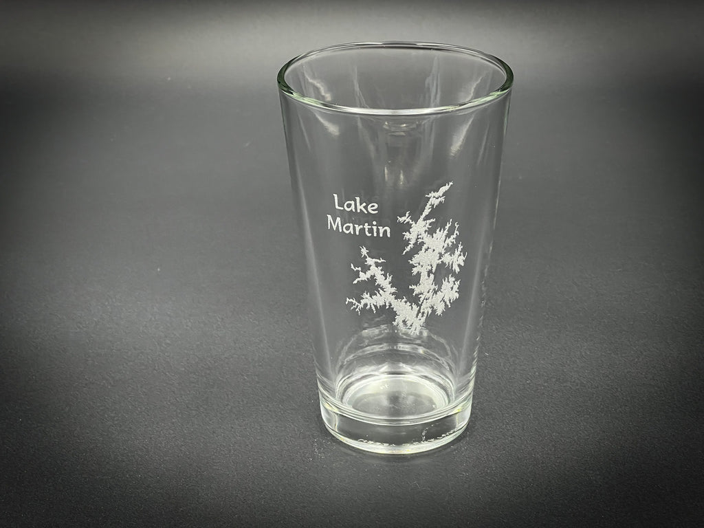 Lake Martin Alabama Pint Glass - Laser engraved pint glass