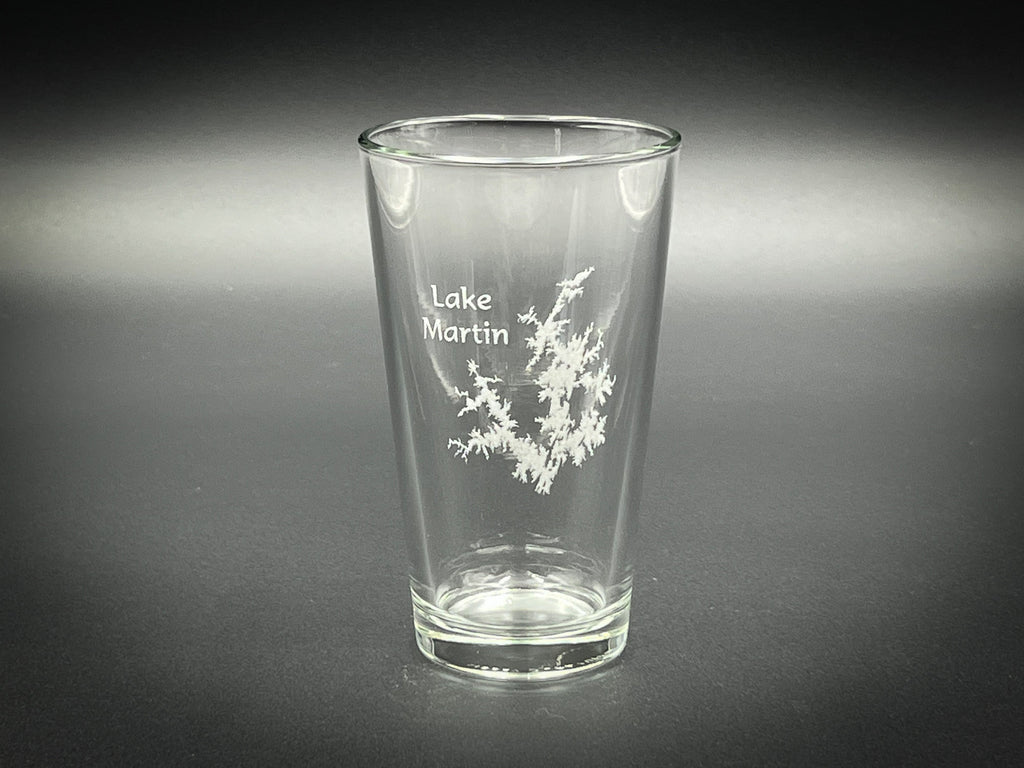 Lake Martin Alabama Pint Glass - Laser engraved pint glass