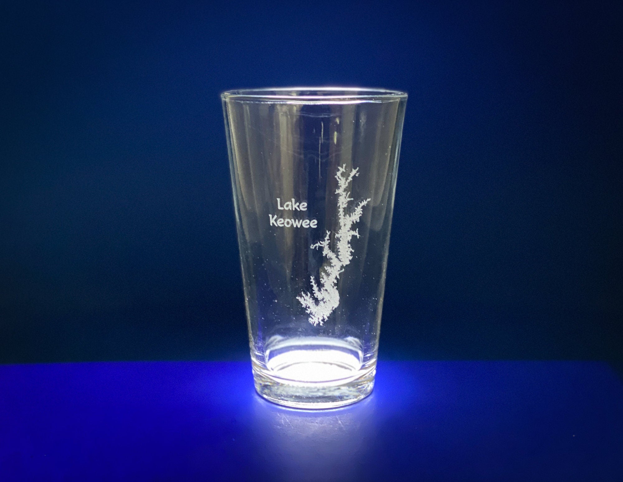 Lake Keowee South Carolina Lake LIfe - Laser engraved pint glass