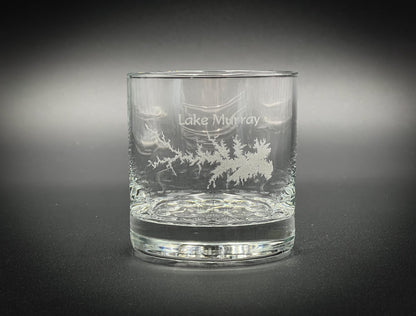 Lake Murray - Lake Life - North Carolina - South Carolina - Whiskey glass Laser engraved