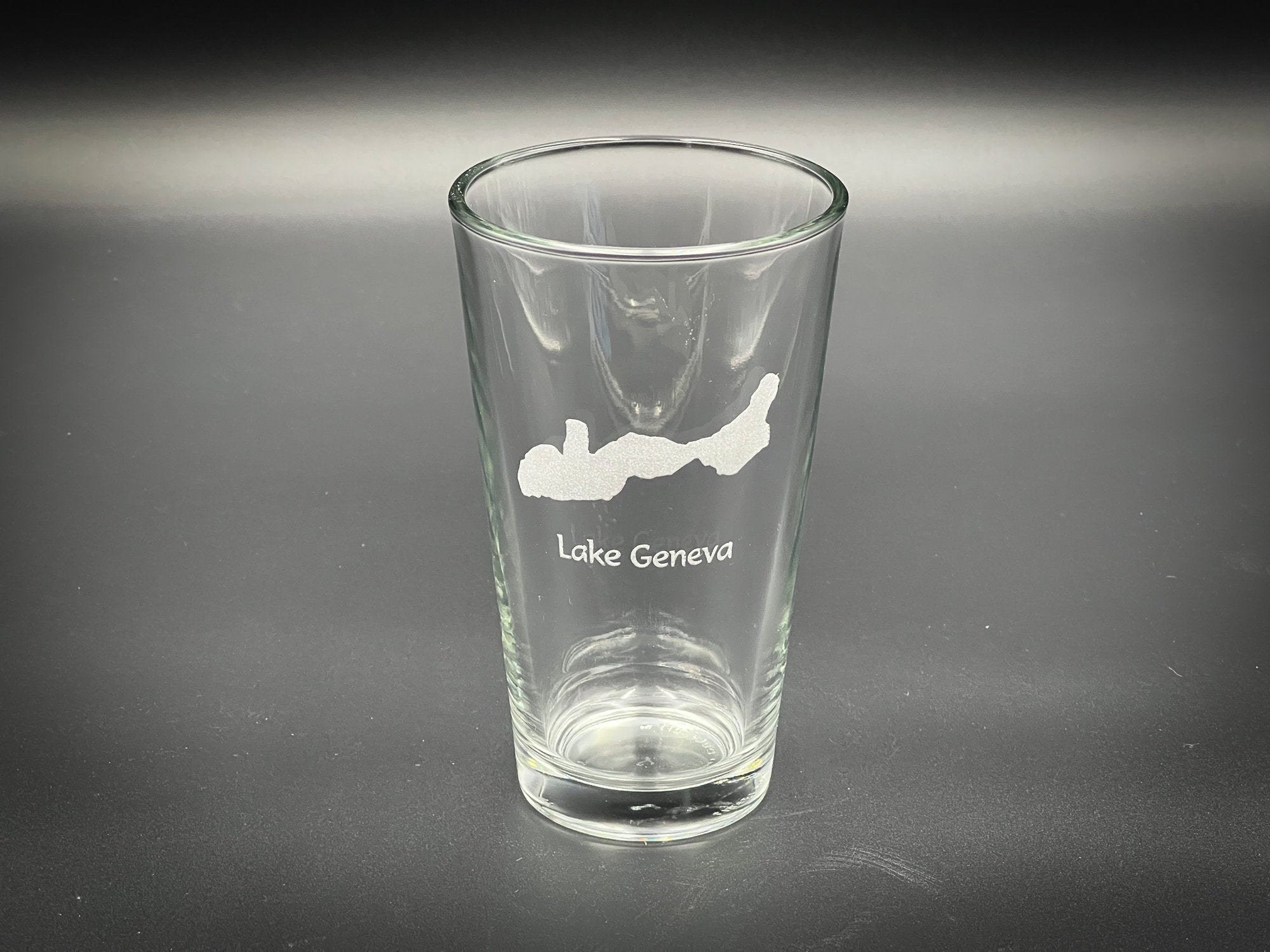 Lake Geneva Wisconsin - Laser engraved pint glass