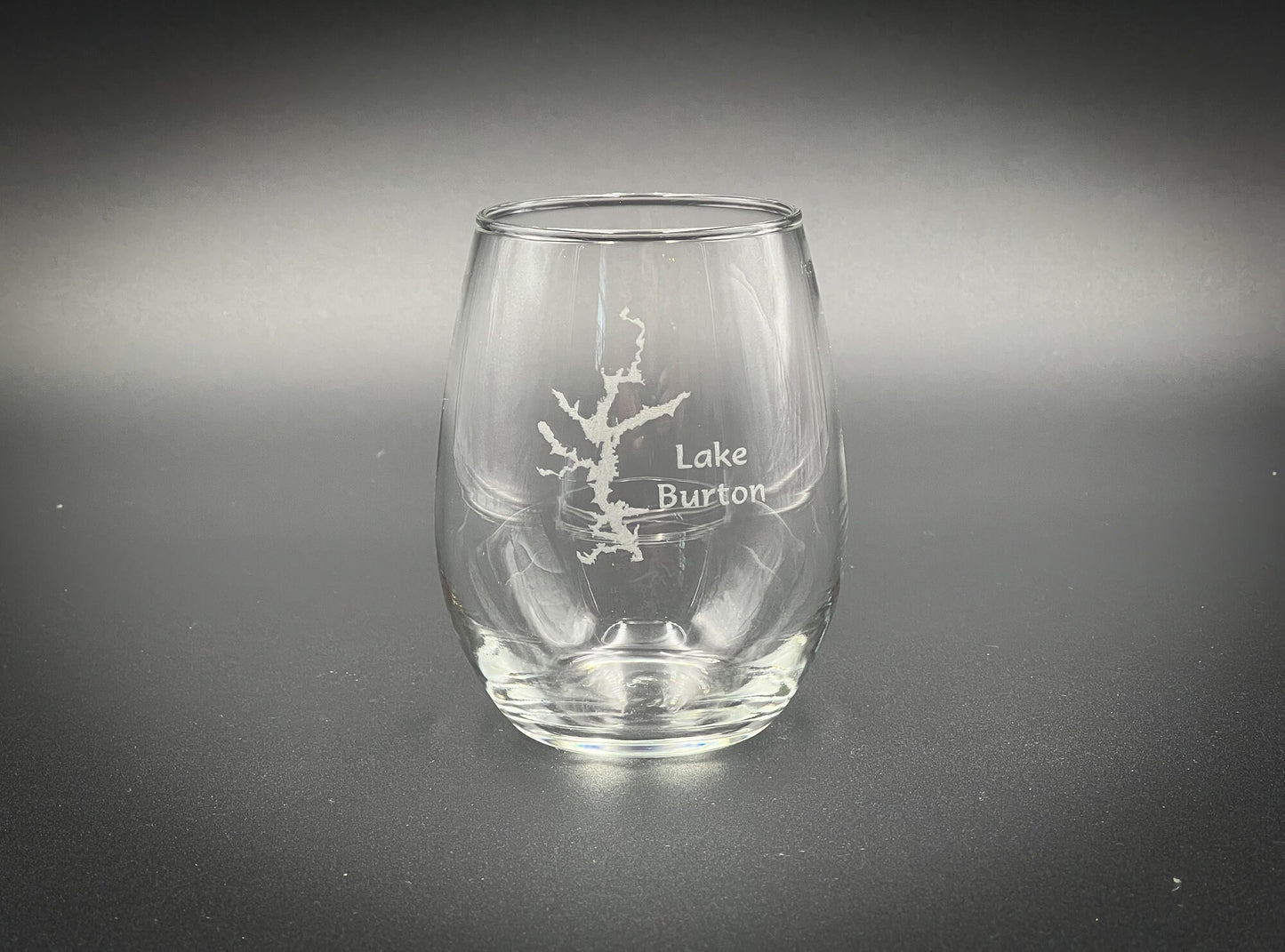 Lake Burton Georgia - 15 oz Stemless Wine Glass - Lake Life Gift