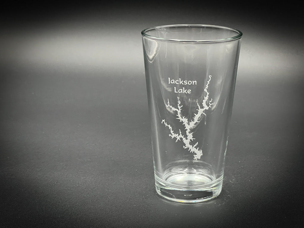 Jackson Lake - Georgia Lake Life - Laser engraved pint glass