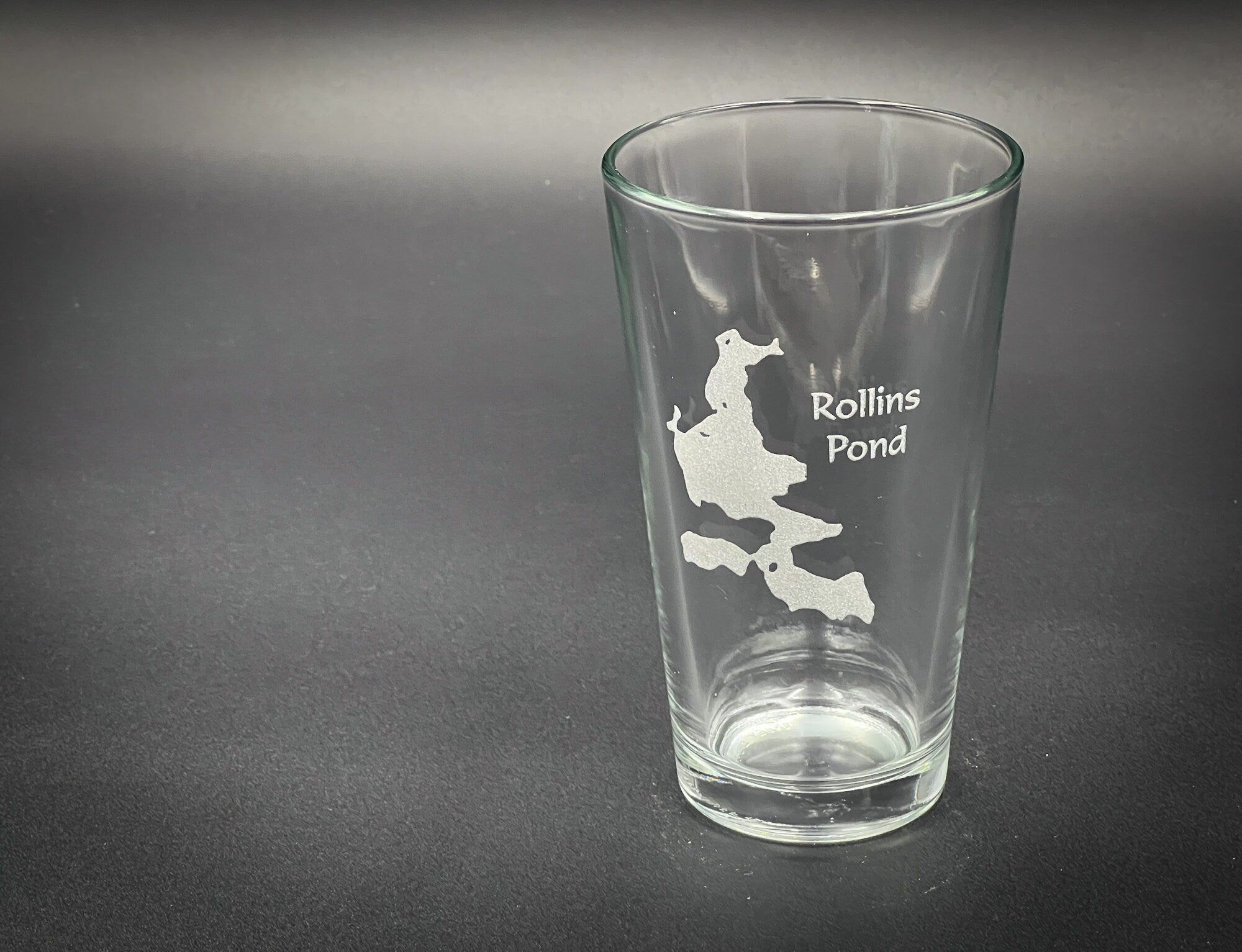 Rollins Pond New York - Adirondack lakes - Laser engraved pint glass