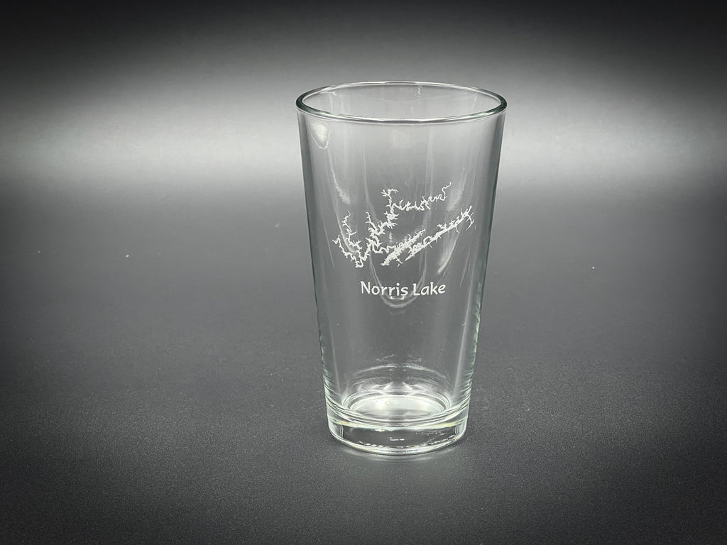 Norris Lake Tennessee Pint Glass - Lake Gift - Laser engraved pint glass