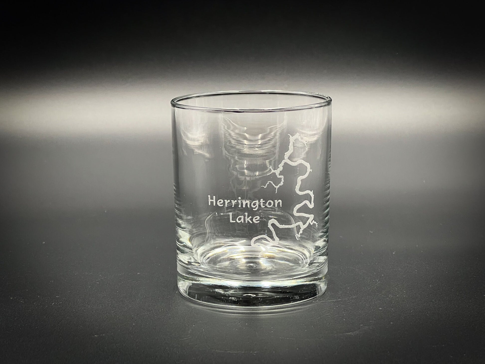 Herrington Lake Kentucky - Etched 12.25 oz Double Rocks Glass