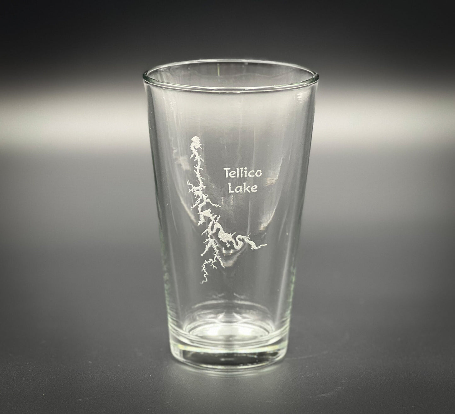 Tellico Lake Tennessee - Laser engraved pint glass - dishwasher safe!