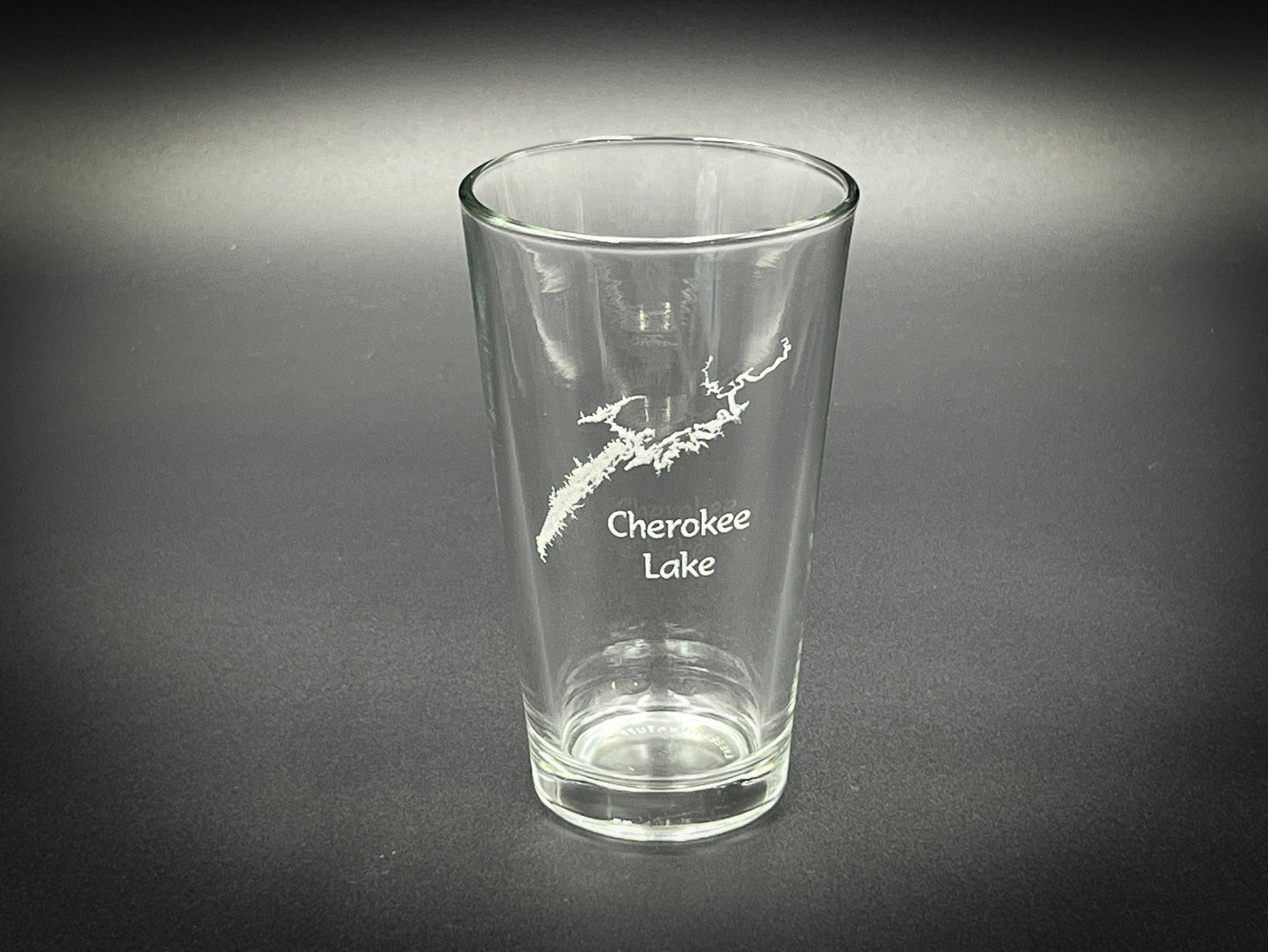 Cherokee Lake Tennessee - Laser engraved pint glass