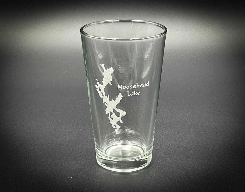 Moosehead Lake Maine - Laser engraved pint glass