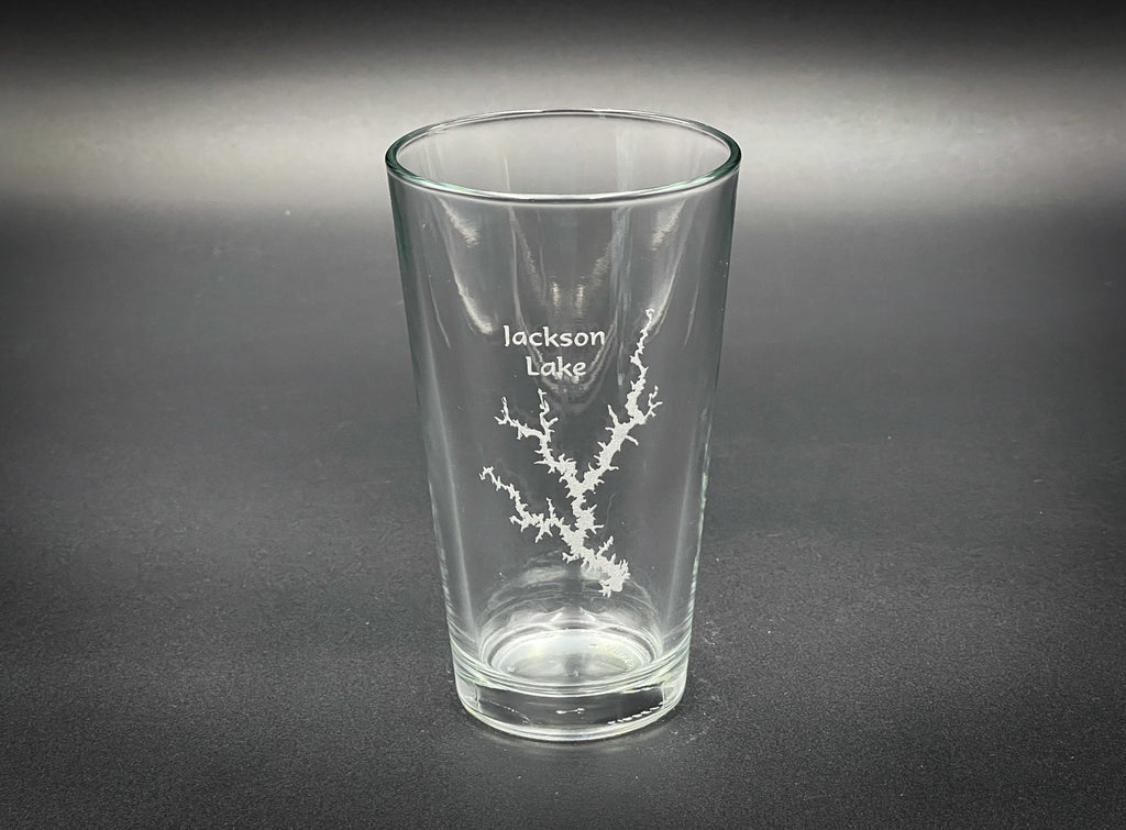 Jackson Lake - Georgia Lake Life - Laser engraved pint glass