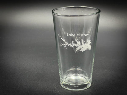 Lake Murray North Carolina South Carolina - Laser engraved pint glass