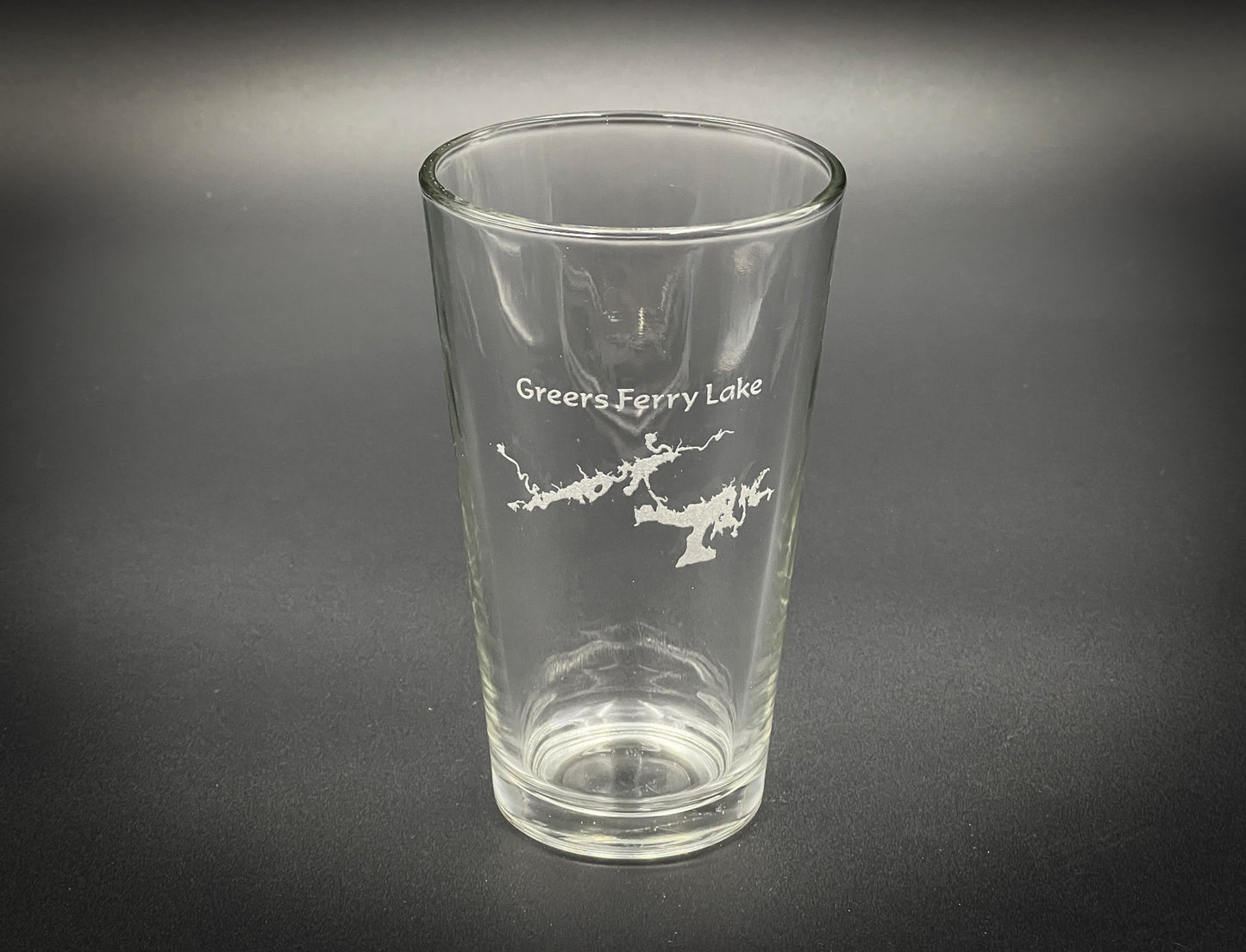 Greers Ferry Lake Alabama Pint glass - Laser Engraved