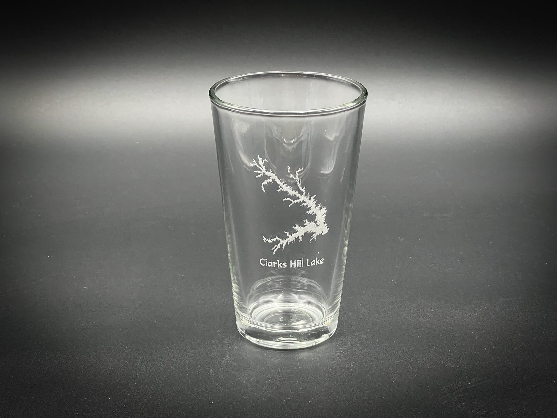 Clarks Hill Lake Georgia Pint glass - Laser Engraved