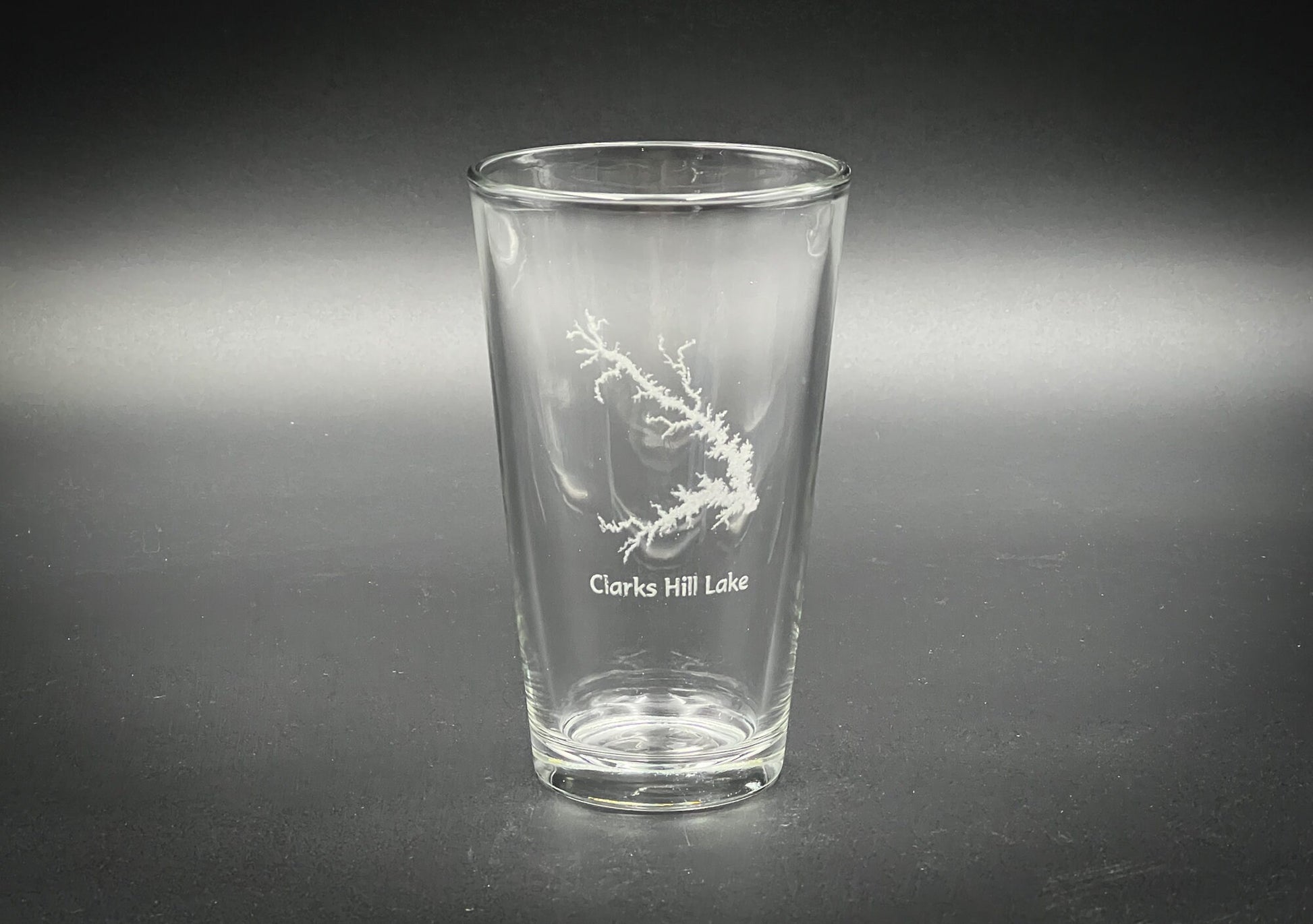 Clarks Hill Lake Georgia Pint glass - Laser Engraved