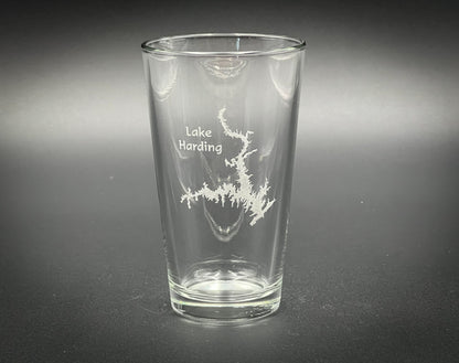 Lake Harding Georgia - Lake Life - Laser engraved pint glass
