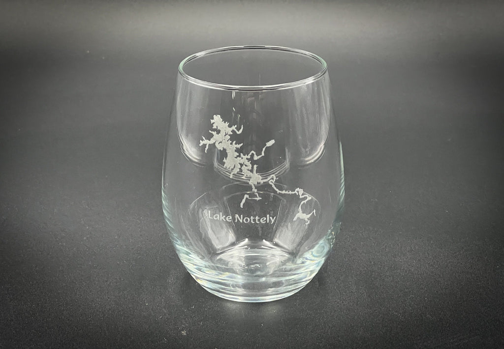 Lake Nottely Georgia - 15 oz Stemless Wine Glass - Lake Life Gift