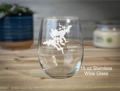 Squam Lake - New Hampshire - Lake Life - Stemless Wine Glass