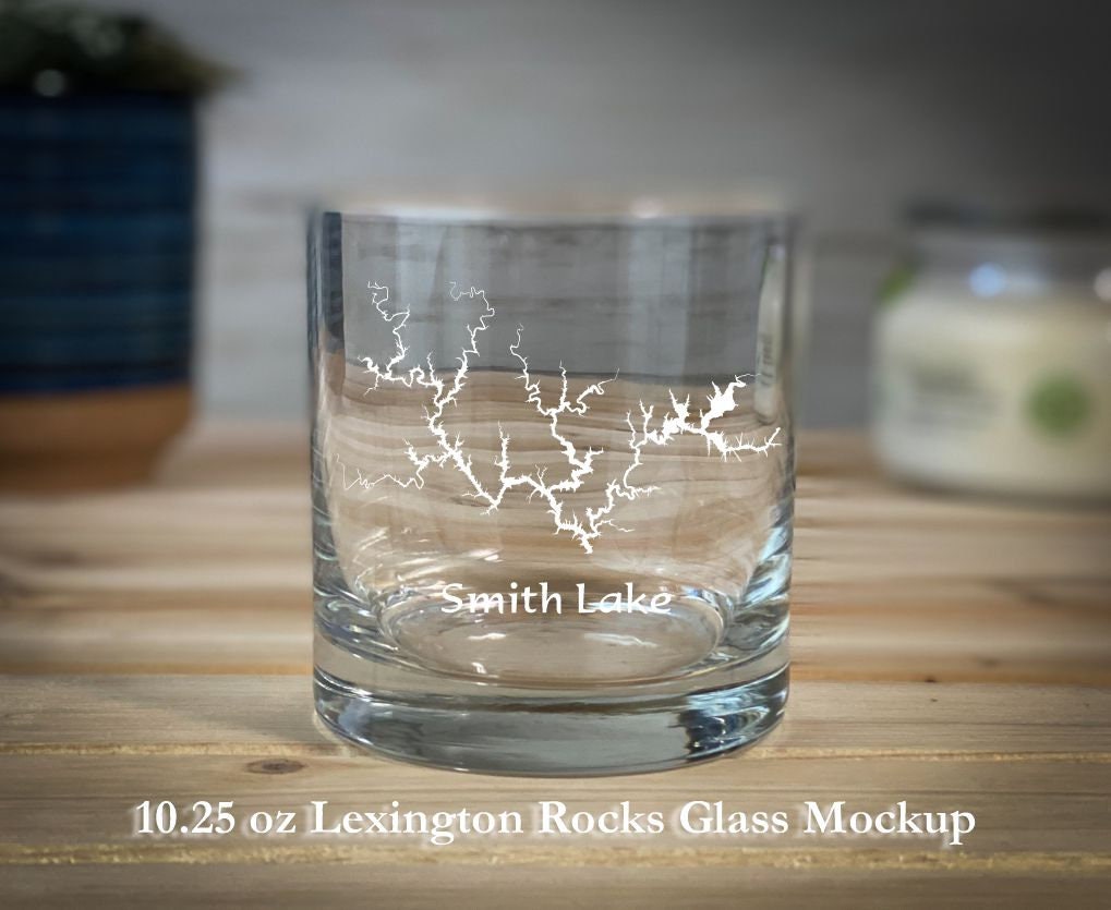 Smith Lake Alabama - Etched 10.25 oz Rocks Glass