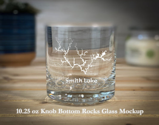 Smith Lake Alabama - Etched 10.25 oz Rocks Glass