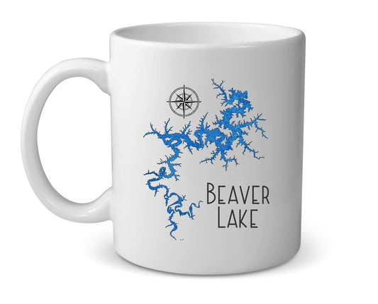 Beaver Lake Arkansas - 11 oz Ceramic Mug - Full Color on both sides