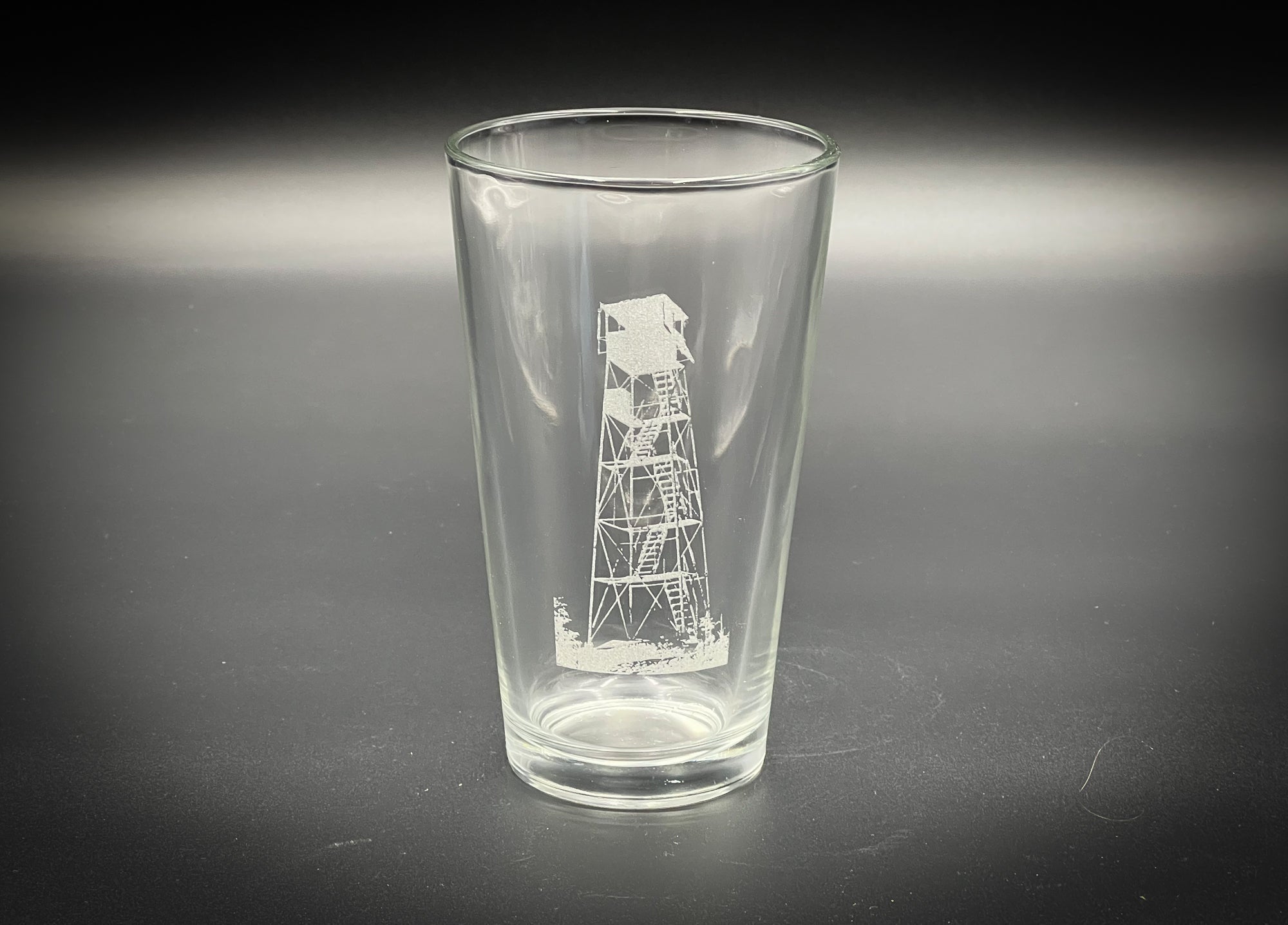 Firetower pint glass